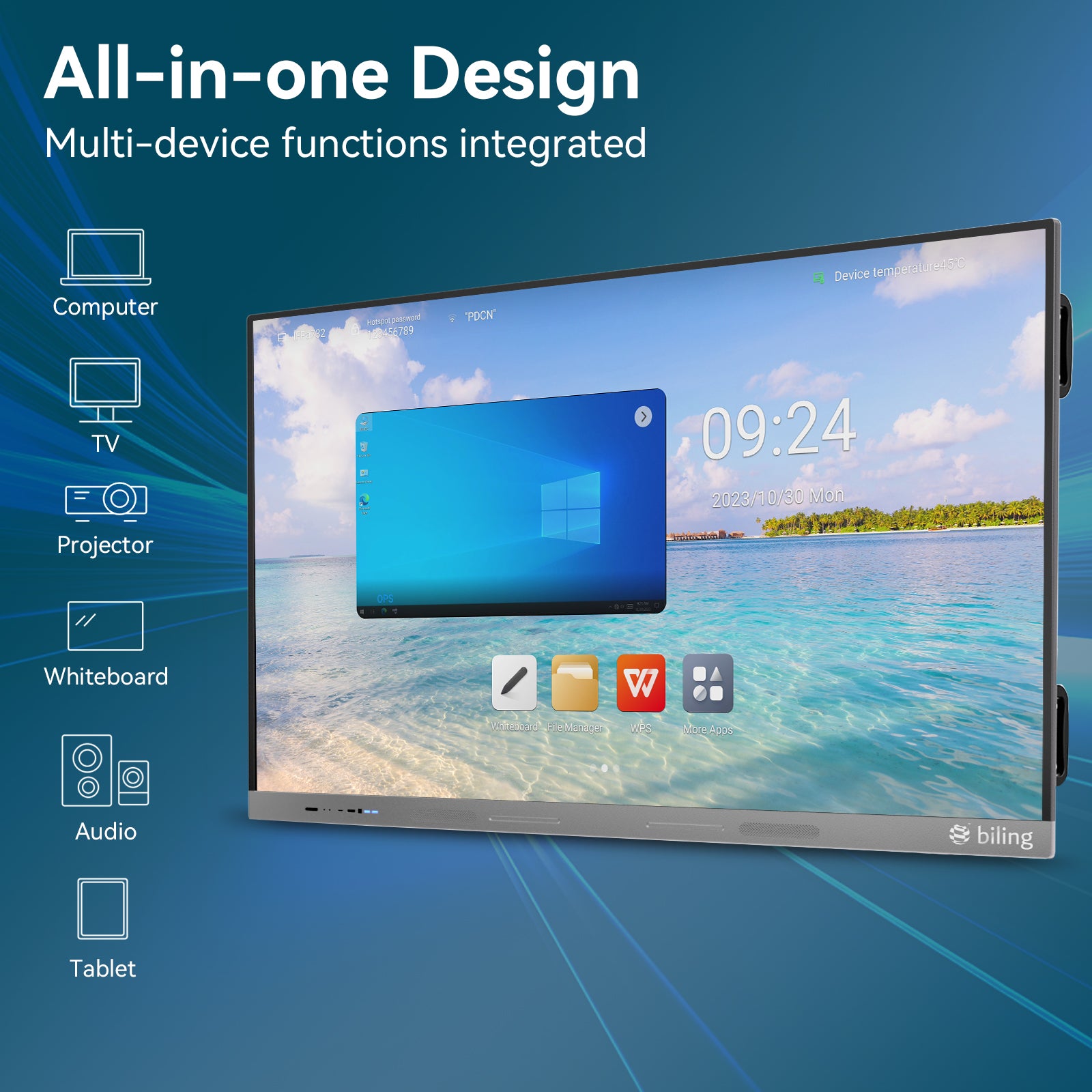 Smart Interactive Whiteboard 4K Screen - Android & Windows System | Gemdragon Display