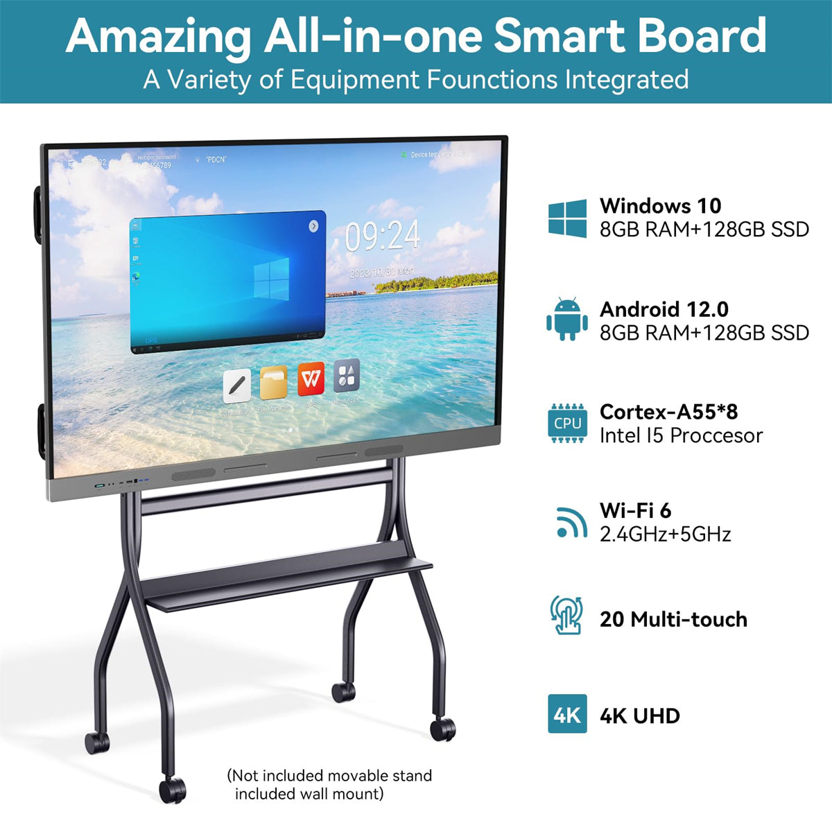 75 Inch Smart Board | Interactive Whiteboard for Education and Business