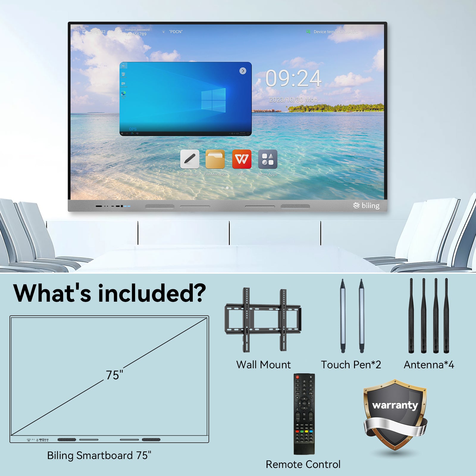 Smart Interactive Whiteboard 4K Screen - Android & Windows System | Gemdragon Display