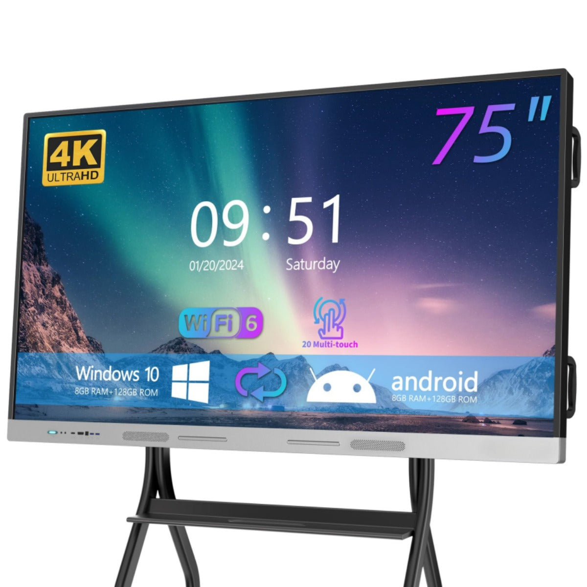 75 Inch Smart Board | Interactive Whiteboard for Education and Business